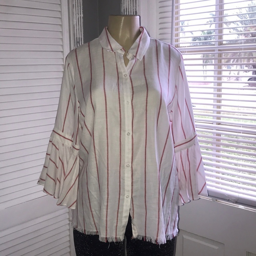 Marc New York Striped Bellsleeve Top!